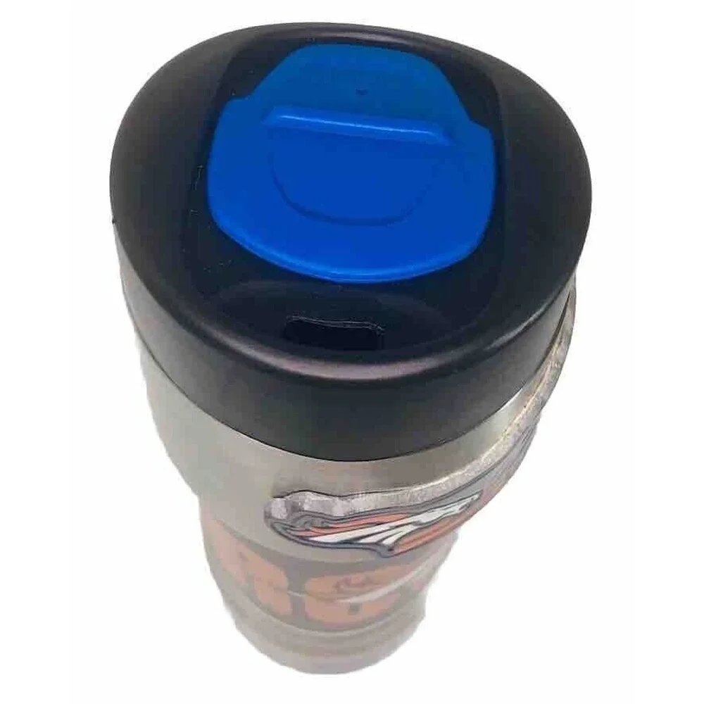 Denver Broncos Bleeding Orange & Blue Glass & 18oz Insulated StainlessTumbler